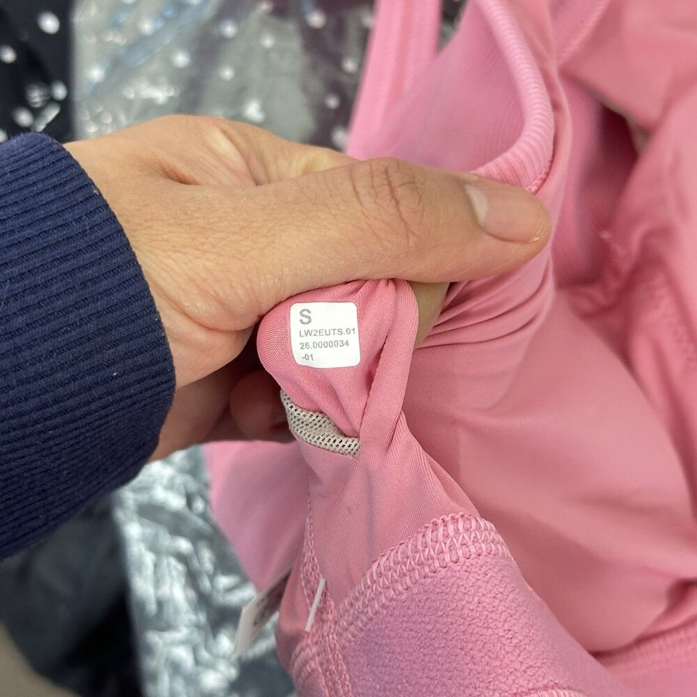 Lululemon Heart Nulu Ribbed Scoopneck Bra B/C Candy Cloud Pink Size S Pilates - Picture 11 of 11